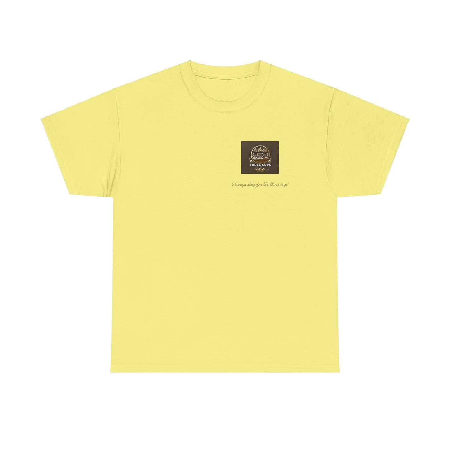 Three Cups Coffee Company Light Roast Logo Tee - Unisex Heavy Cotton