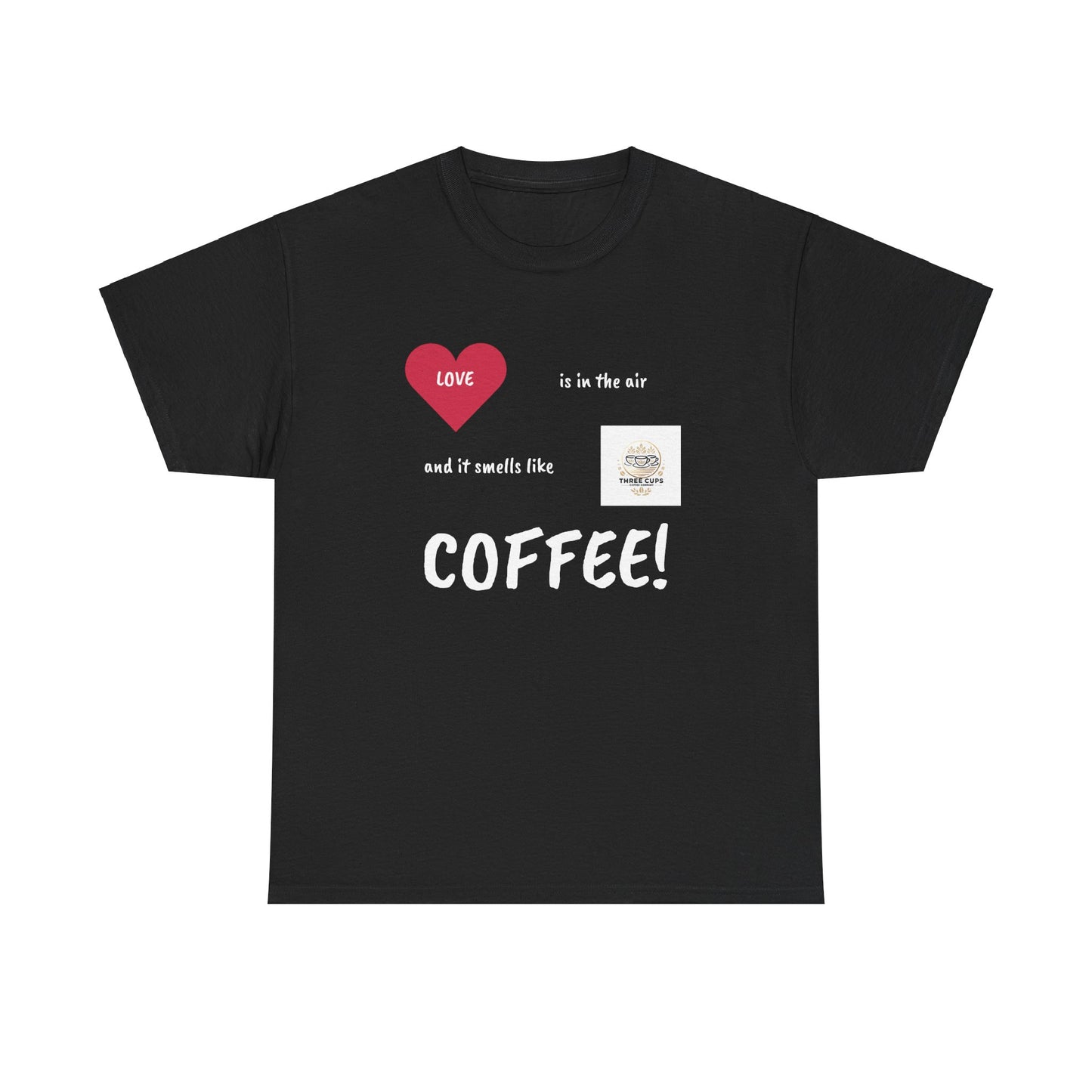 Smells like Love Dark Roast Front Logo Tee - Unisex Heavy Cotton