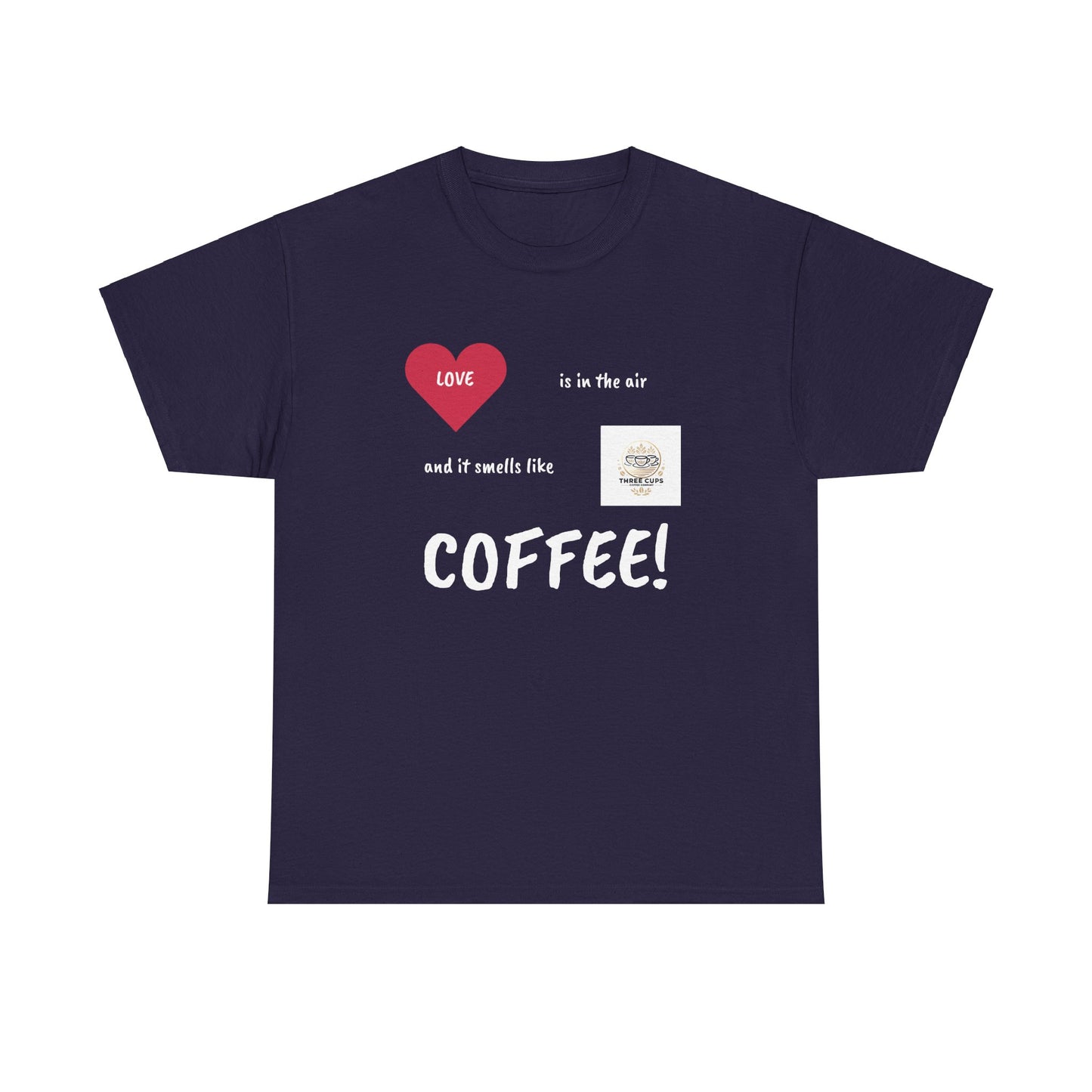Smells like Love Dark Roast Front Logo Tee - Unisex Heavy Cotton