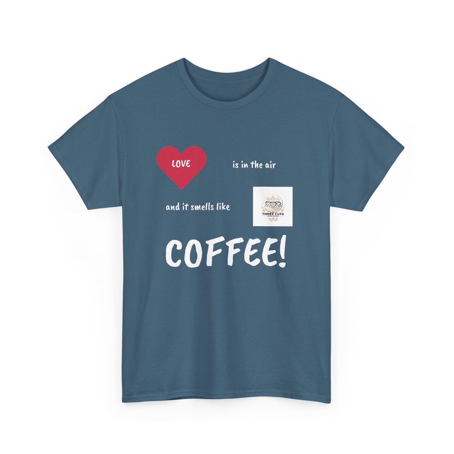 Smells like Love Dark Roast Front Logo Tee - Unisex Heavy Cotton