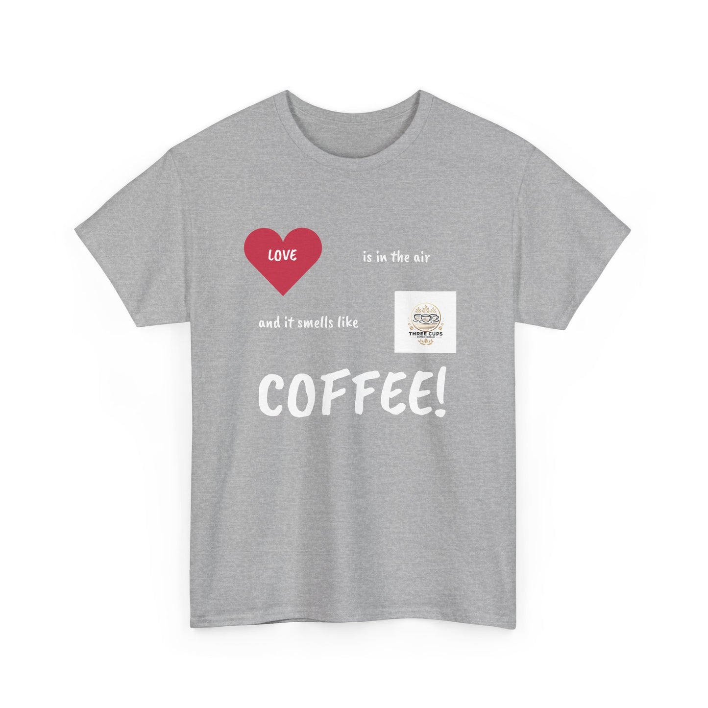 Smells like Love Dark Roast Front Logo Tee - Unisex Heavy Cotton