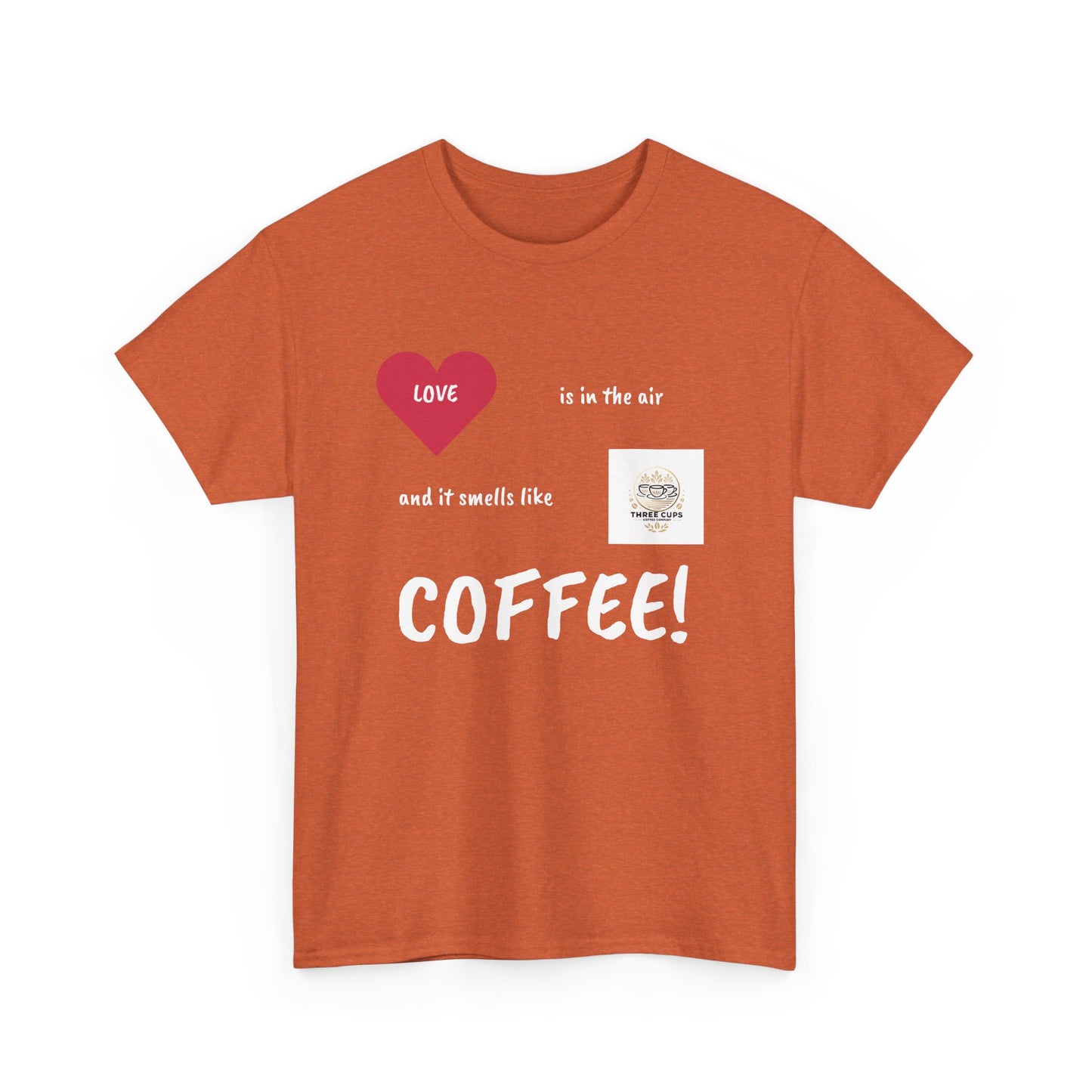 Smells like Love Dark Roast Front Logo Tee - Unisex Heavy Cotton