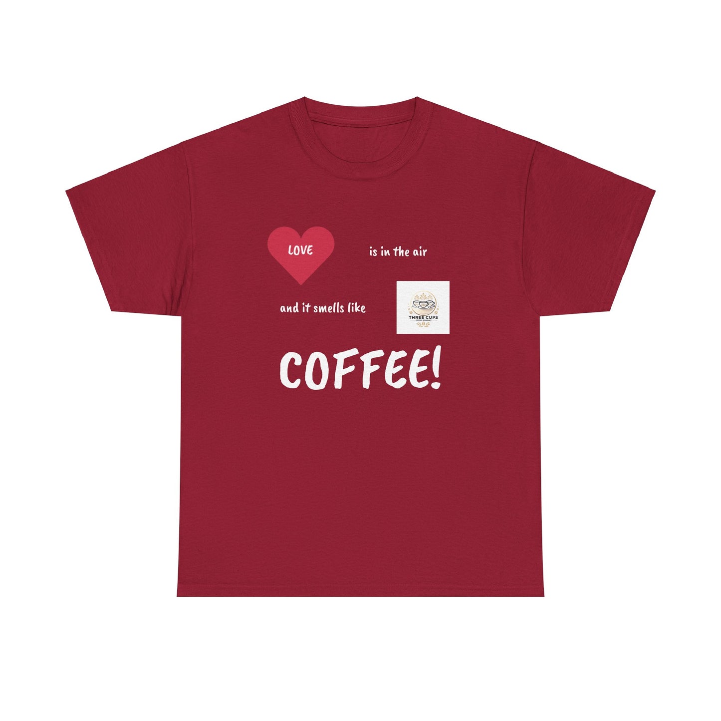 Smells like Love Dark Roast Front Logo Tee - Unisex Heavy Cotton