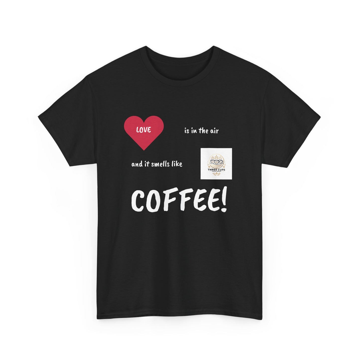 Smells like Love Dark Roast Front Logo Tee - Unisex Heavy Cotton
