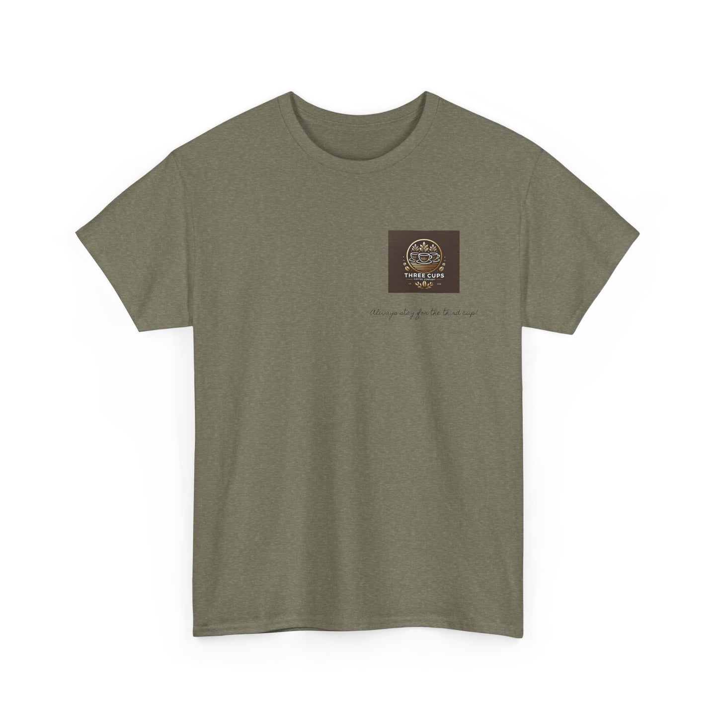 Three Cups Coffee Company Light Roast Logo Tee - Unisex Heavy Cotton