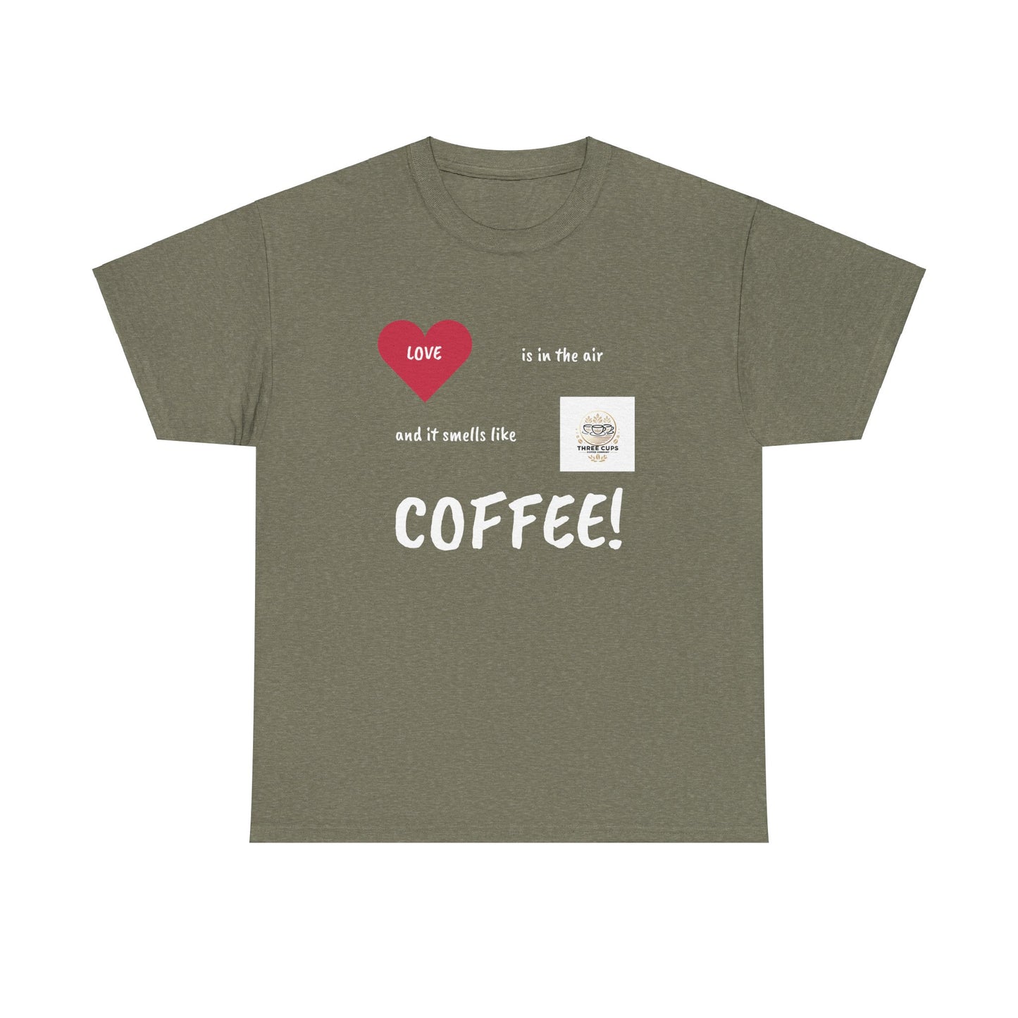 Smells like Love Dark Roast Front Logo Tee - Unisex Heavy Cotton
