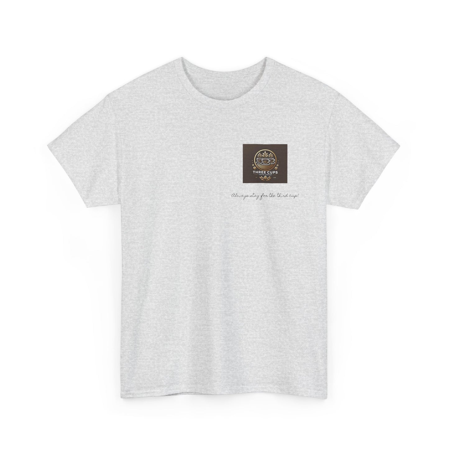 Three Cups Coffee Company Light Roast Logo Tee - Unisex Heavy Cotton