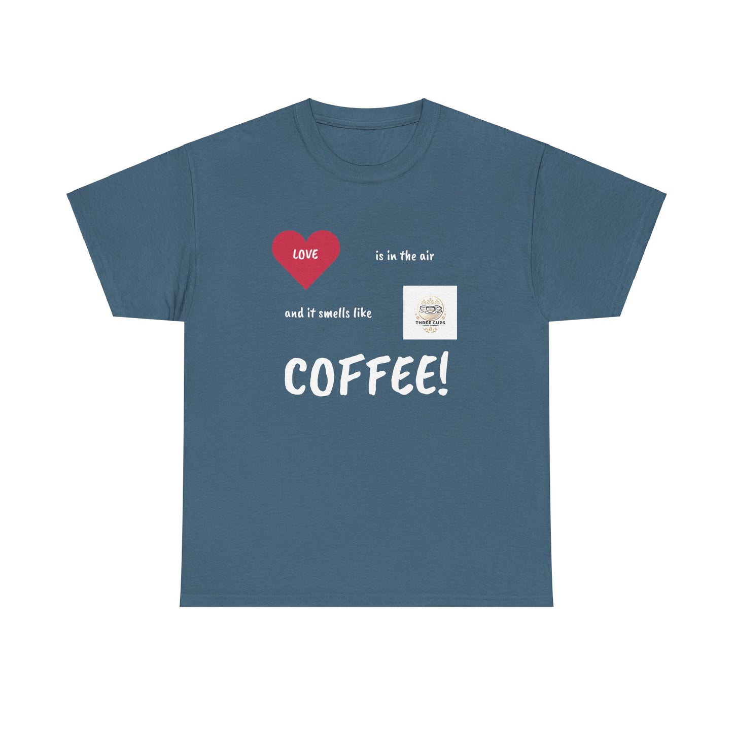 Smells like Love Dark Roast Front Logo Tee - Unisex Heavy Cotton
