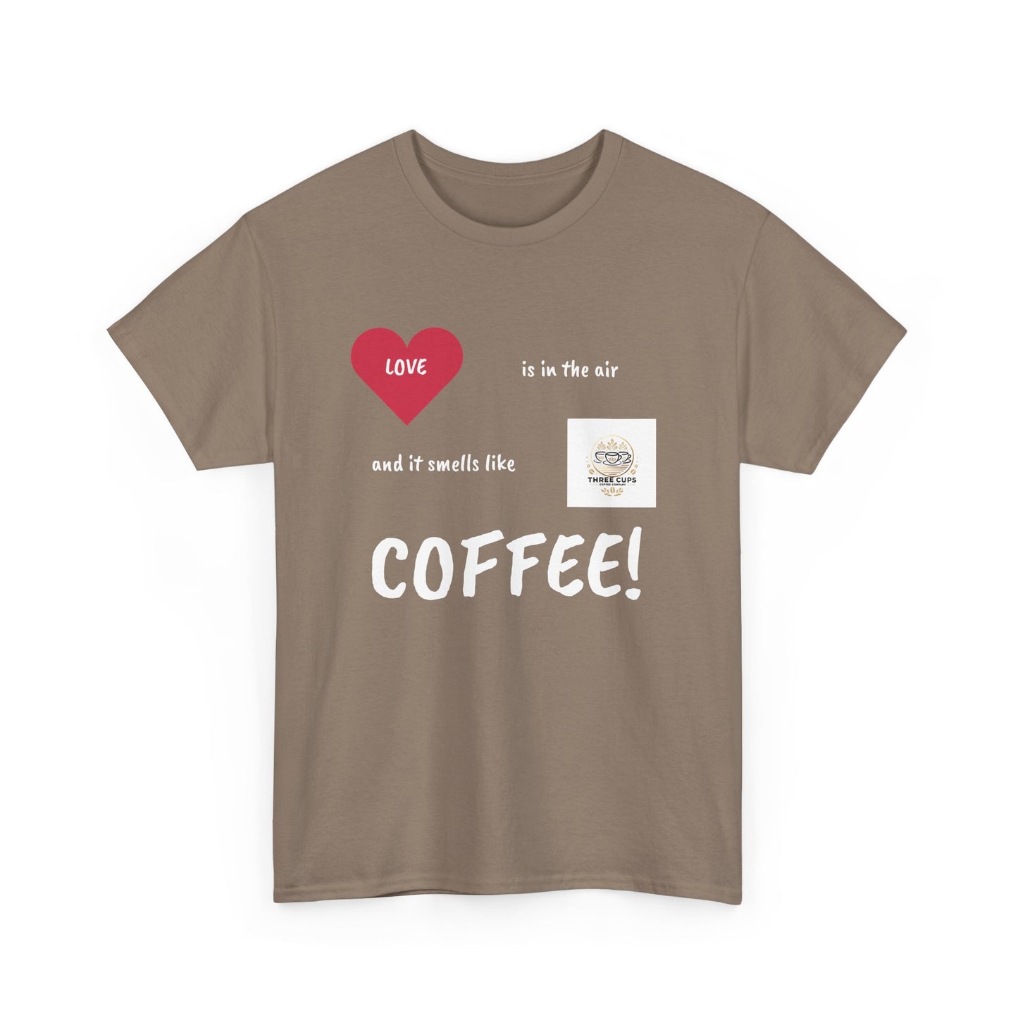 Smells like Love Dark Roast Front Logo Tee - Unisex Heavy Cotton