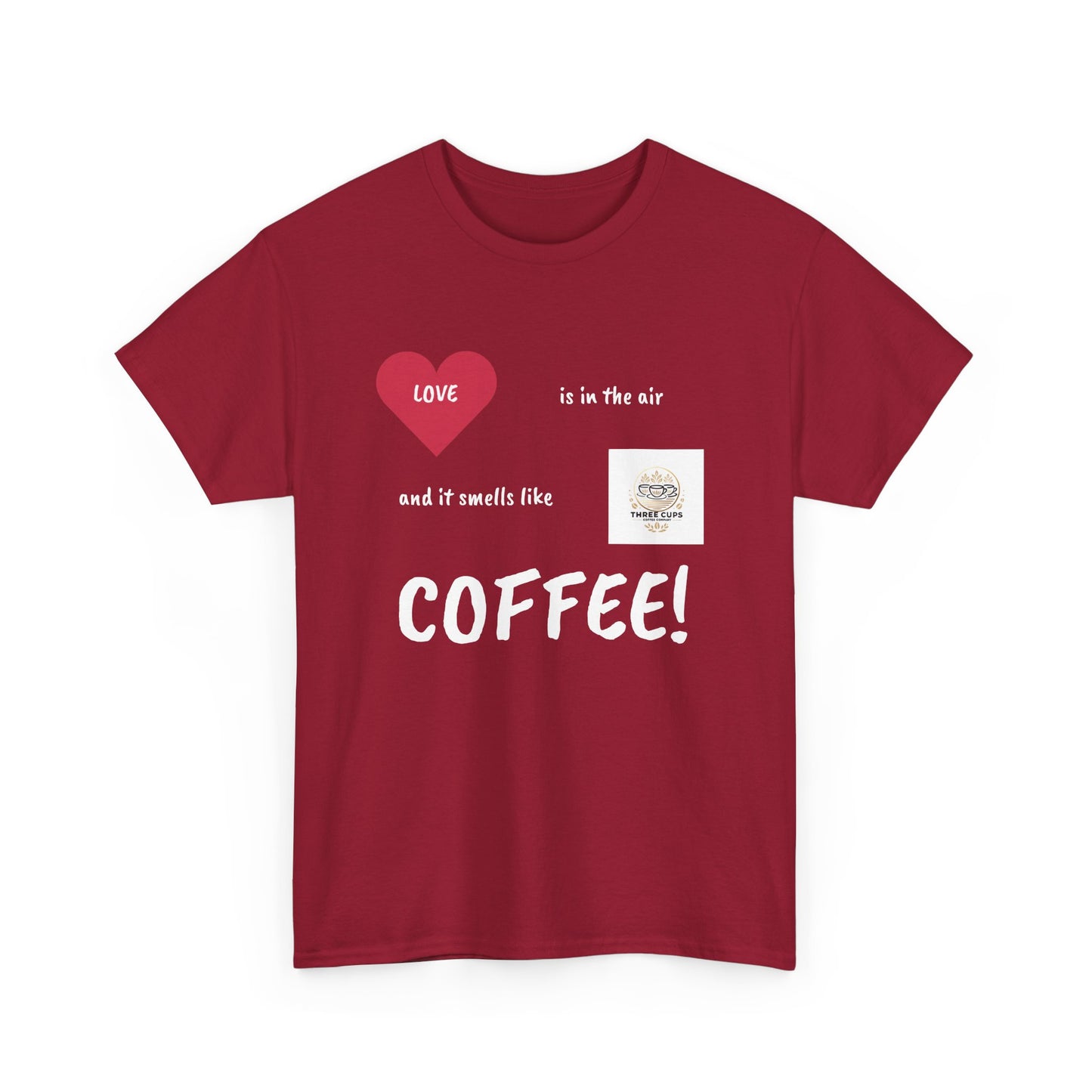 Smells like Love Dark Roast Front Logo Tee - Unisex Heavy Cotton