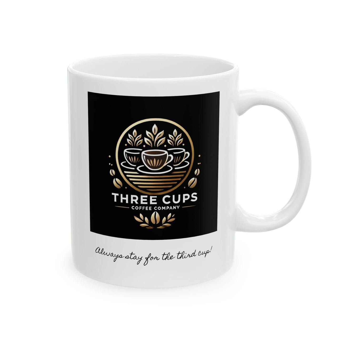 Three Cups Coffee Company - 11 oz. Ceramic Mug