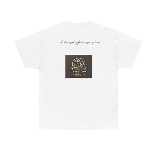 Three Cups Coffee Company Light Roast Logo Tee - Unisex Heavy Cotton