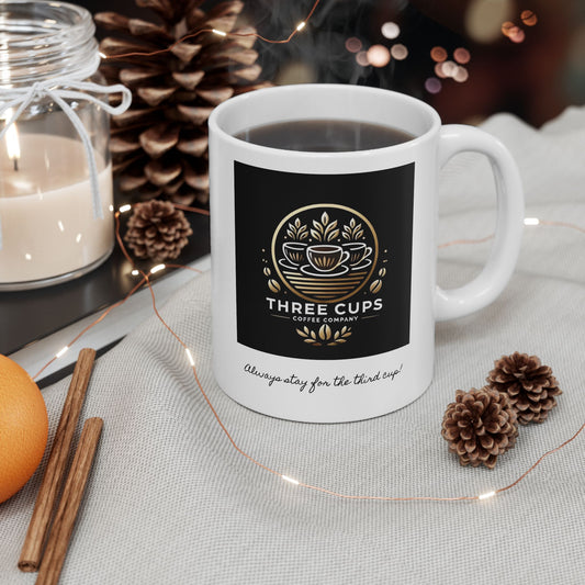 Three Cups Coffee Company - 11 oz. Ceramic Mug